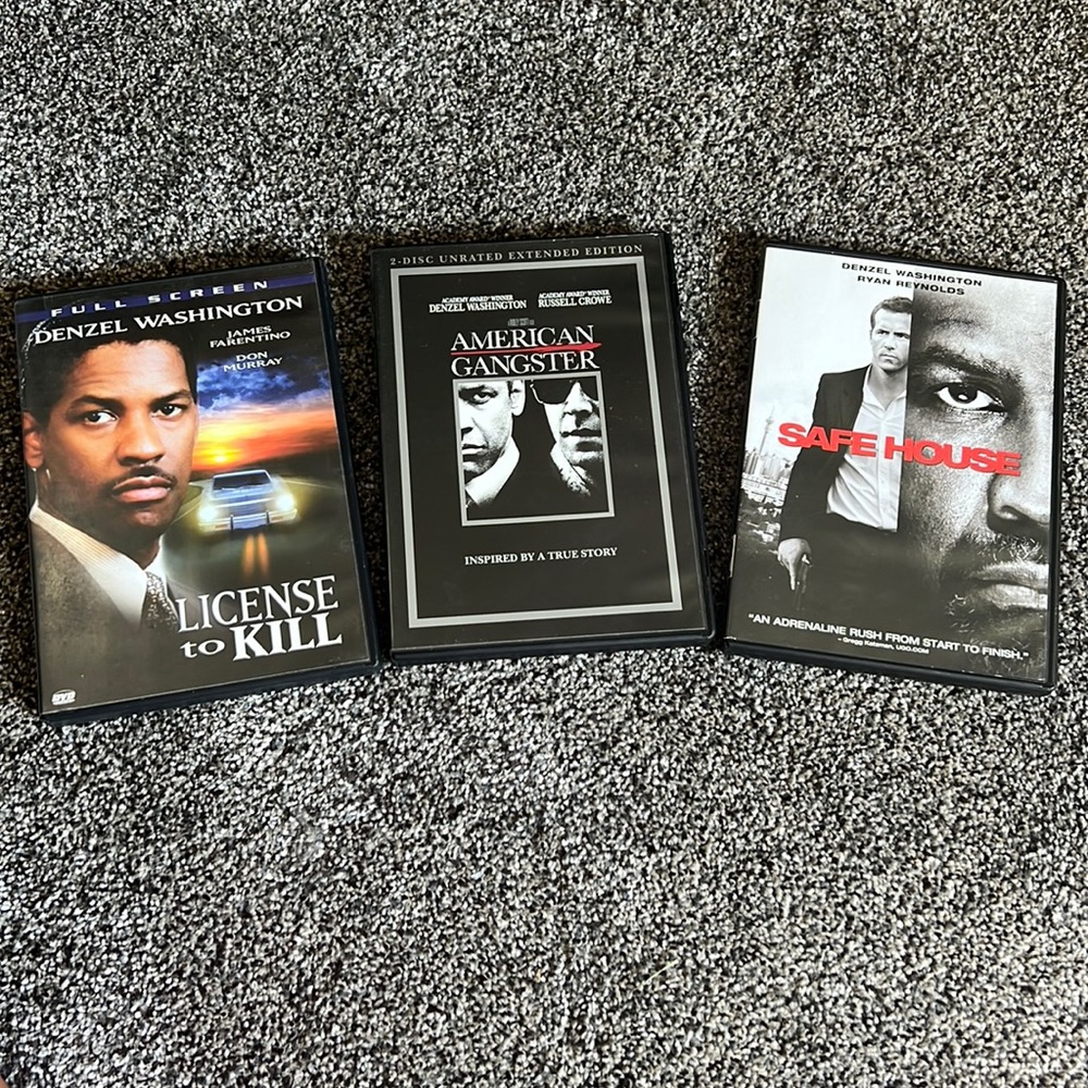 Denzel Washington DVD lot of 3